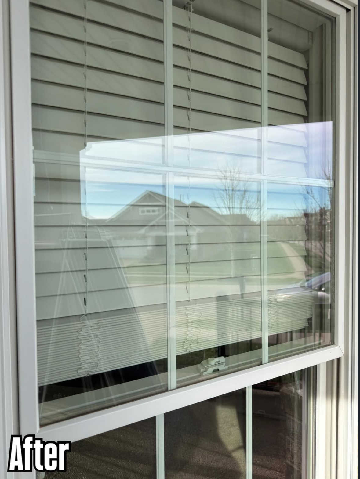 The same window after BZ Window Wash cleaning